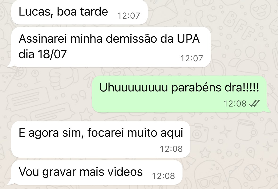 Print de feedback — demissão UPA