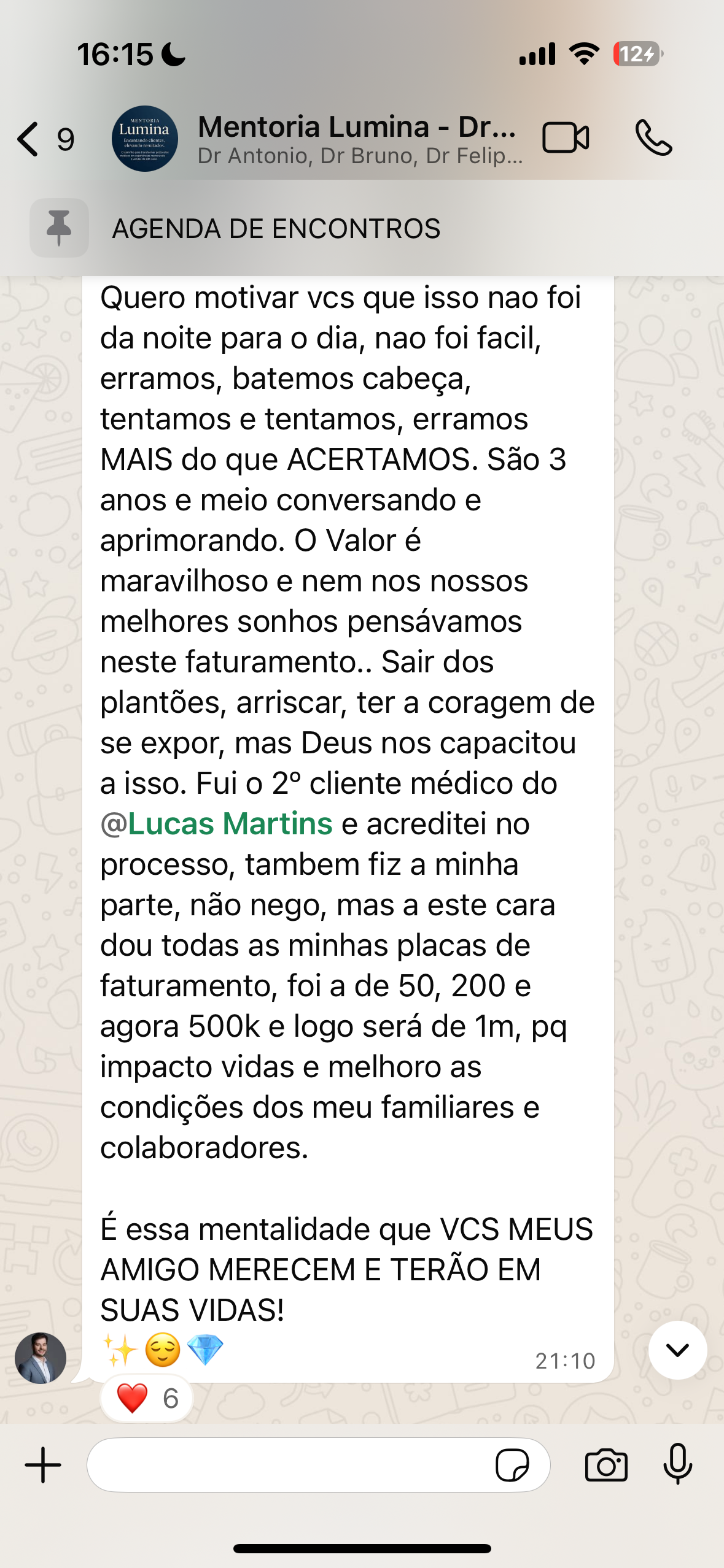 Print de feedback — placas 500k